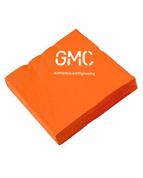 Orange Beverage Napkins - Pack of 50