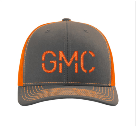Richardson 112 Trucker Hat - Charcoal/Orange