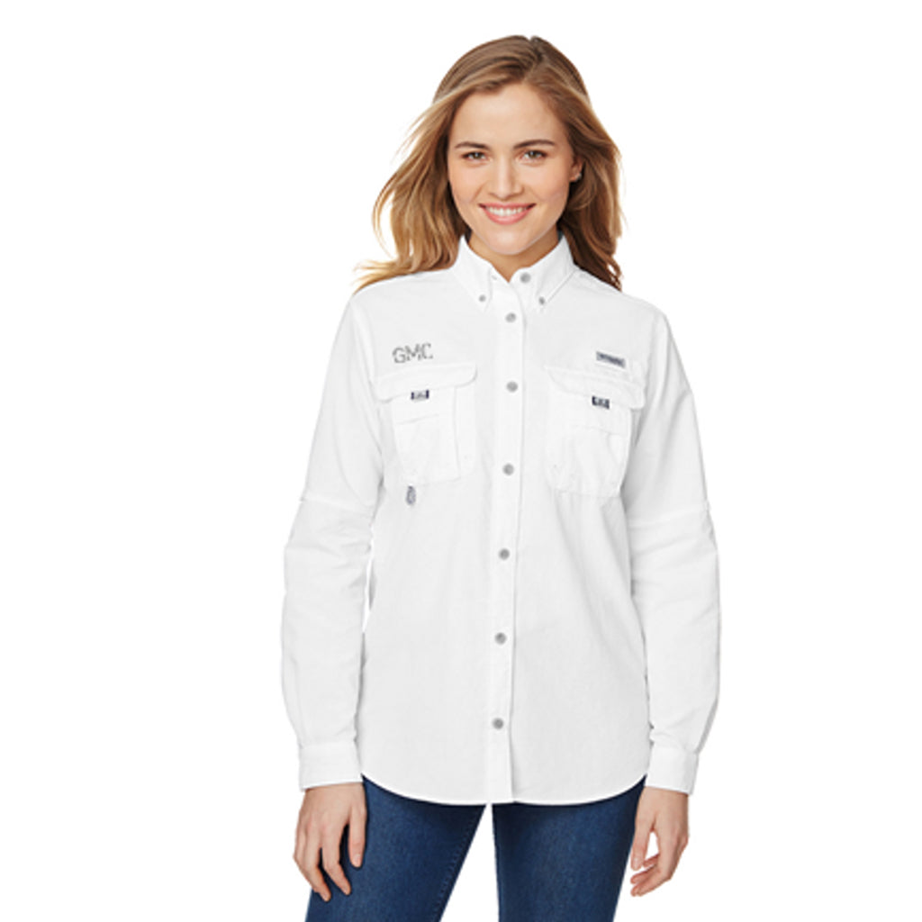 Ladies Columbia PFG Bahama Long Sleeve Shirt - Grey Logo – GMC Network
